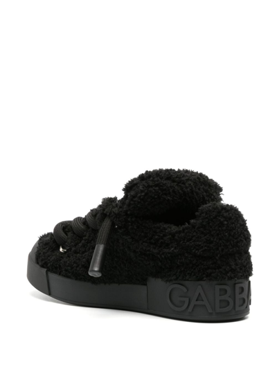 Dolce & Gabbana Woman Sneakers Black Size 7 Textile Fibers In Black