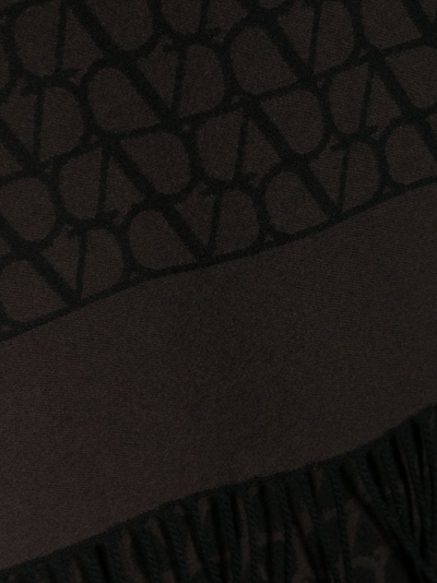 Valentino Toile Iconographe Reversible Scarf In Brown