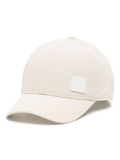 Shop Mulberry Solid Logo-patch Baseball Cap In Neutrals