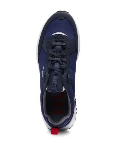 Shop Hugo Kane Lace-up Sneakers In Blue