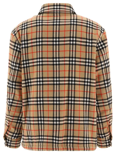 Burberry Beige Vintage Check Shirt Jacket In Multicolour