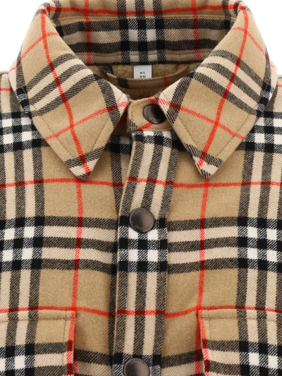 Burberry Beige Vintage Check Shirt Jacket In Multicolour