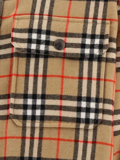 Burberry Beige Vintage Check Shirt Jacket In Multicolour