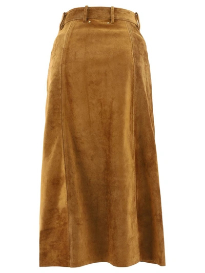 Shop Golden Goose "christine" Skirt In Brown