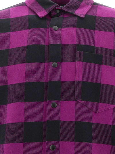 Shop Palm Angels "classic Logo" Overshirt In Purple
