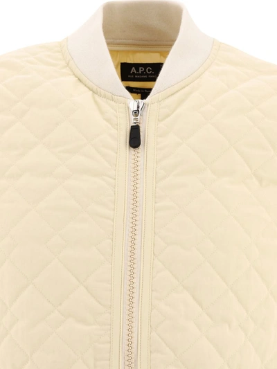 Shop Apc A.p.c. "coetz" Vest Jacket In Beige