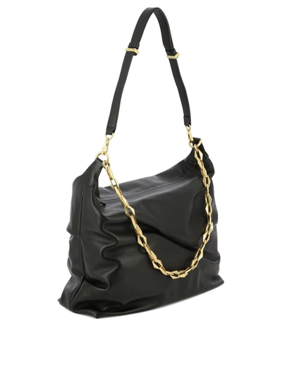 Shop Jimmy Choo "diamond Soft Hobo M" Shoulder Bag In Black