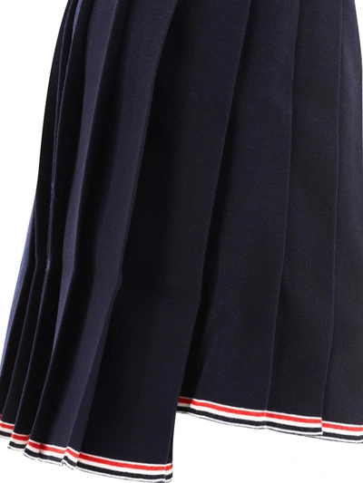 Shop Thom Browne "full Needle" Skirt In Blue