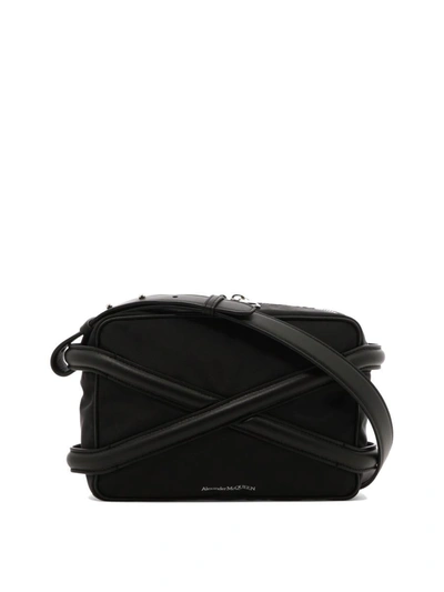 Shop Alexander Mcqueen "harness Camera" Crossbody Bag In Black
