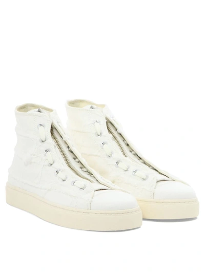 Shop Undercoverism "hi-cut Zip" Sneakers In White