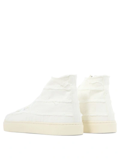 Shop Undercoverism "hi-cut Zip" Sneakers In White