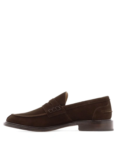 Shop Tricker's "james" Loafers In Brown