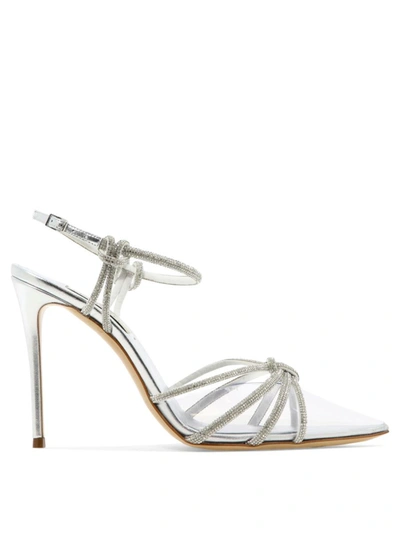 Shop Casadei "julia" Sandals In Silver