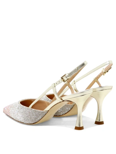 Shop Ninalilou "mya 755" Slingbacks In Gold