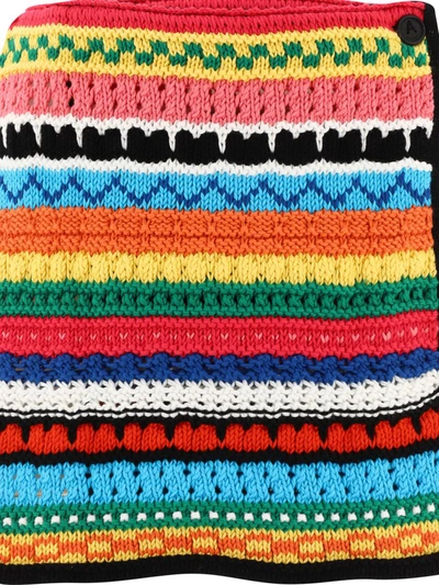 Shop Alanui "over The Horizon" Crochet Skirt In Yellow