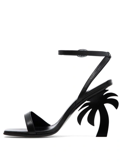 Shop Palm Angels "palm Beach" Sandals In Black