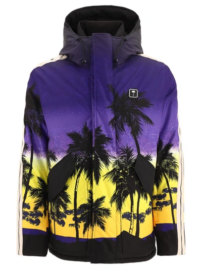 Shop Palm Angels "palm Sunset" Ski Jacket In Purple