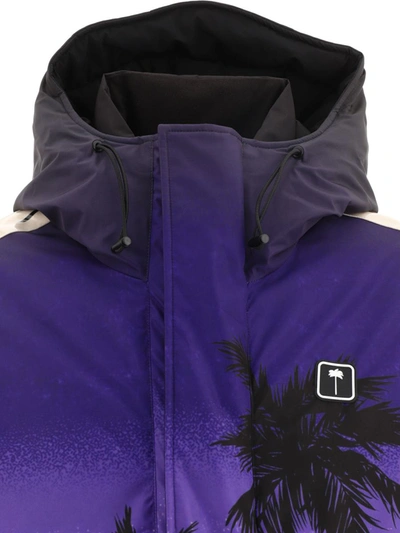 Shop Palm Angels "palm Sunset" Ski Jacket In Purple