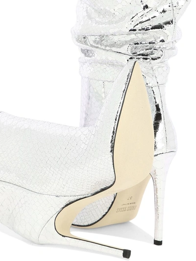 Shop Paris Texas "slouchy" Ankle Boots In Silver
