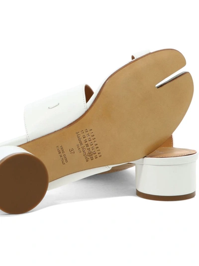 Shop Maison Margiela "tabi" Sandals In White