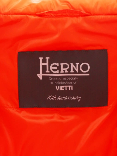 Shop Herno "ultralight Vietti 70th Anniversary" Down Jacket In Orange