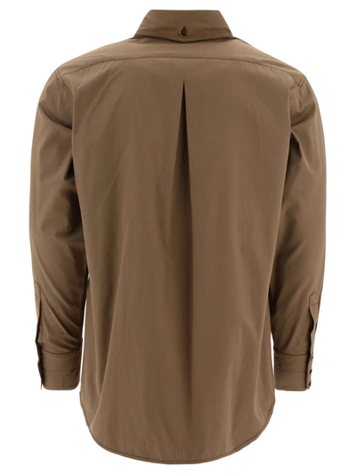 Shop Lemaire "western" Shirt In Brown