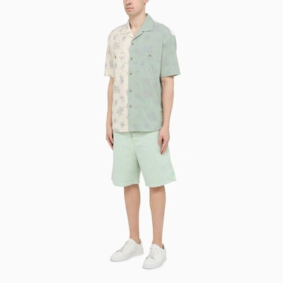 Ami Alexandre Mattiussi Wide-leg Loop-strap Bermuda Shorts In Green