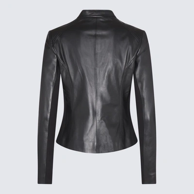 Shop Arma Black Leather Stevie Lamb Jacket
