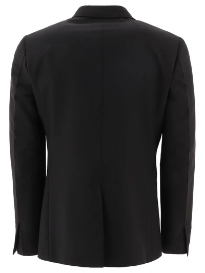 Shop Givenchy Blazer With Satin Collar In Black