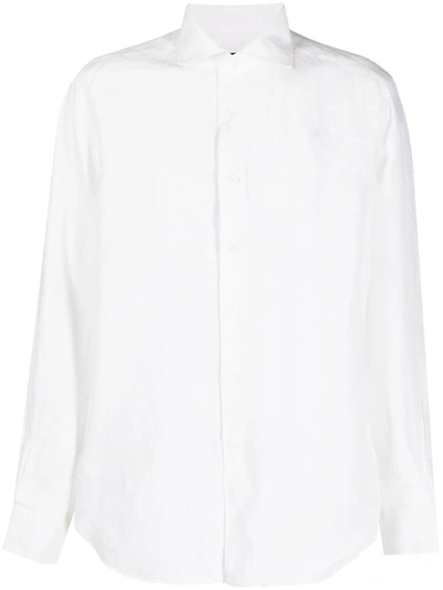 Shop Corneliani Long Sleeve Shirt In White
