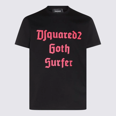Shop Dsquared2 Black Cotton Goth Surfer T-shirt
