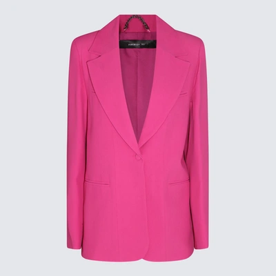Shop Federica Tosi Pink Viscose Blend Blazer In Bouganville