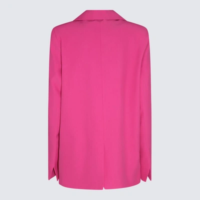 Shop Federica Tosi Pink Viscose Blend Blazer In Bouganville
