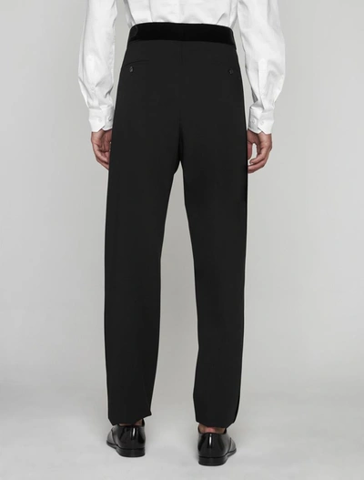 Shop Giorgio Armani Trousers Black