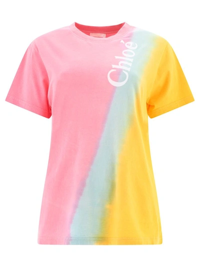 Shop Chloé Graphic T-shirt In Pink