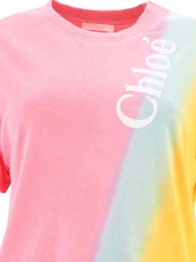 Shop Chloé Graphic T-shirt In Pink