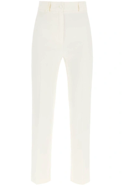 Shop Hebe Studio 'loulou' Cady Trousers In White
