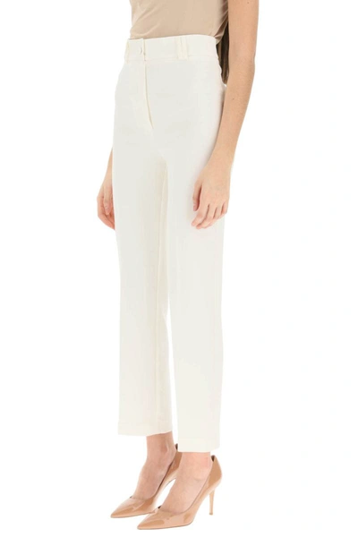 Shop Hebe Studio 'loulou' Cady Trousers In White