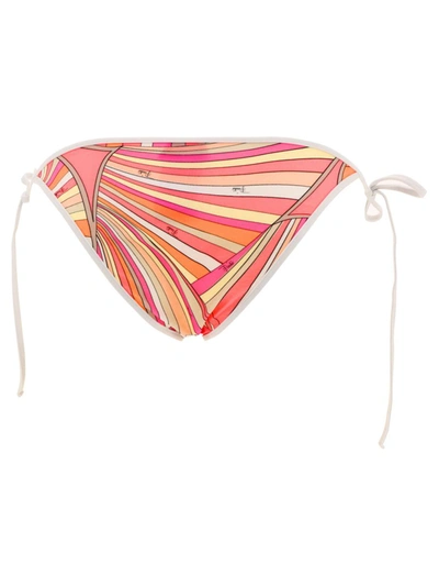 Shop Emilio Pucci Pucci Iride-print Bikini Briefs In Pink