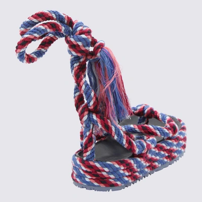 Shop Isabel Marant Blue And Pink Rope Erol Sandals