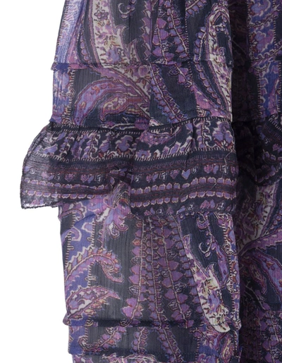 Shop Isabel Marant Gabinia Mini Dress In Purple