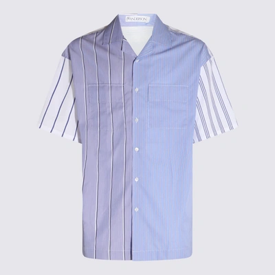Shop Jw Anderson J.w. Anderson Blue Cotton Multi Stripe Shirt