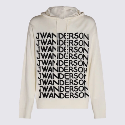 Shop Jw Anderson J.w. Anderson White And Black Wool Sweatshirt