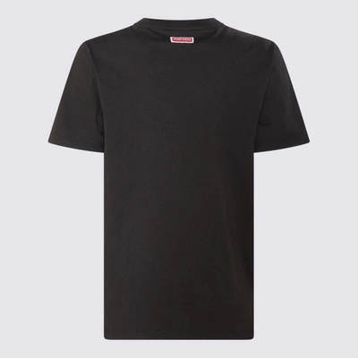 Shop Kenzo Black Cotton Elephant T-shirt