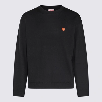 Shop Kenzo Black Wool Sweatshirt
