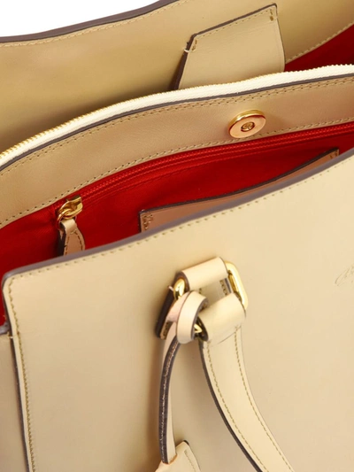 Shop Boldrini Selleria Leather Shoulder Bag In Beige