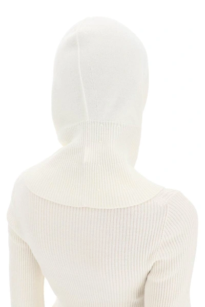 Shop Low Classic Merino Wool Top And Hood Set In White