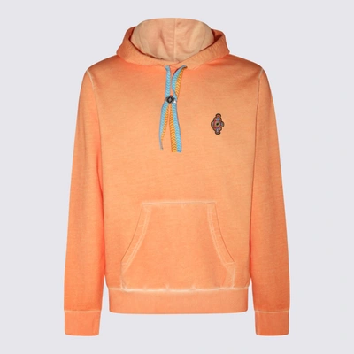Shop Marcelo Burlon County Of Milan Orange Cotton Sunset Cross Sweatshirt