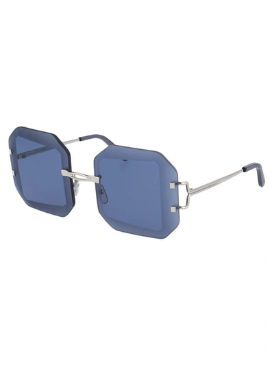 Shop Marni Eyewear Marni Sunglasses In 048 Platinum