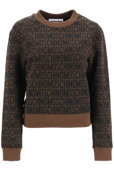 MOSCHINO MOSCHINO JACQUARD LOGO SWEATSHIRT 